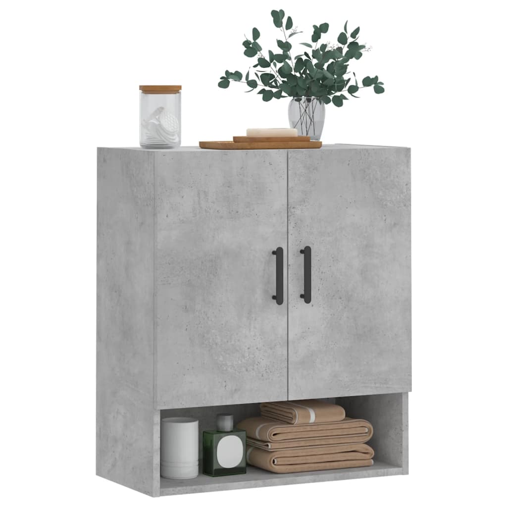 vidaXL Armoire murale gris béton 60x31x70 cm bois d'ingénierie