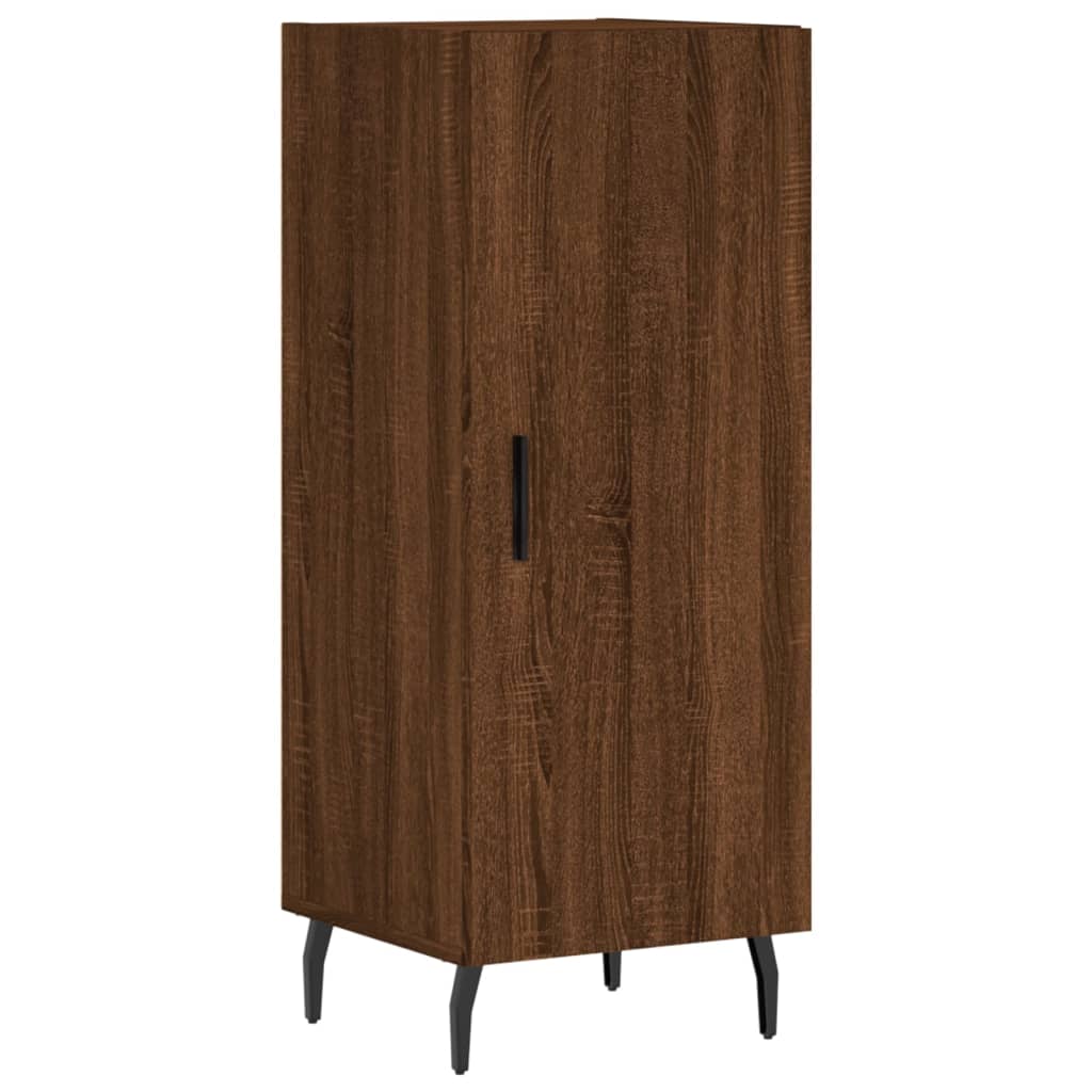 vidaXL Buffet haut Chêne marron 34,5x34x180 cm Bois d'ingénierie