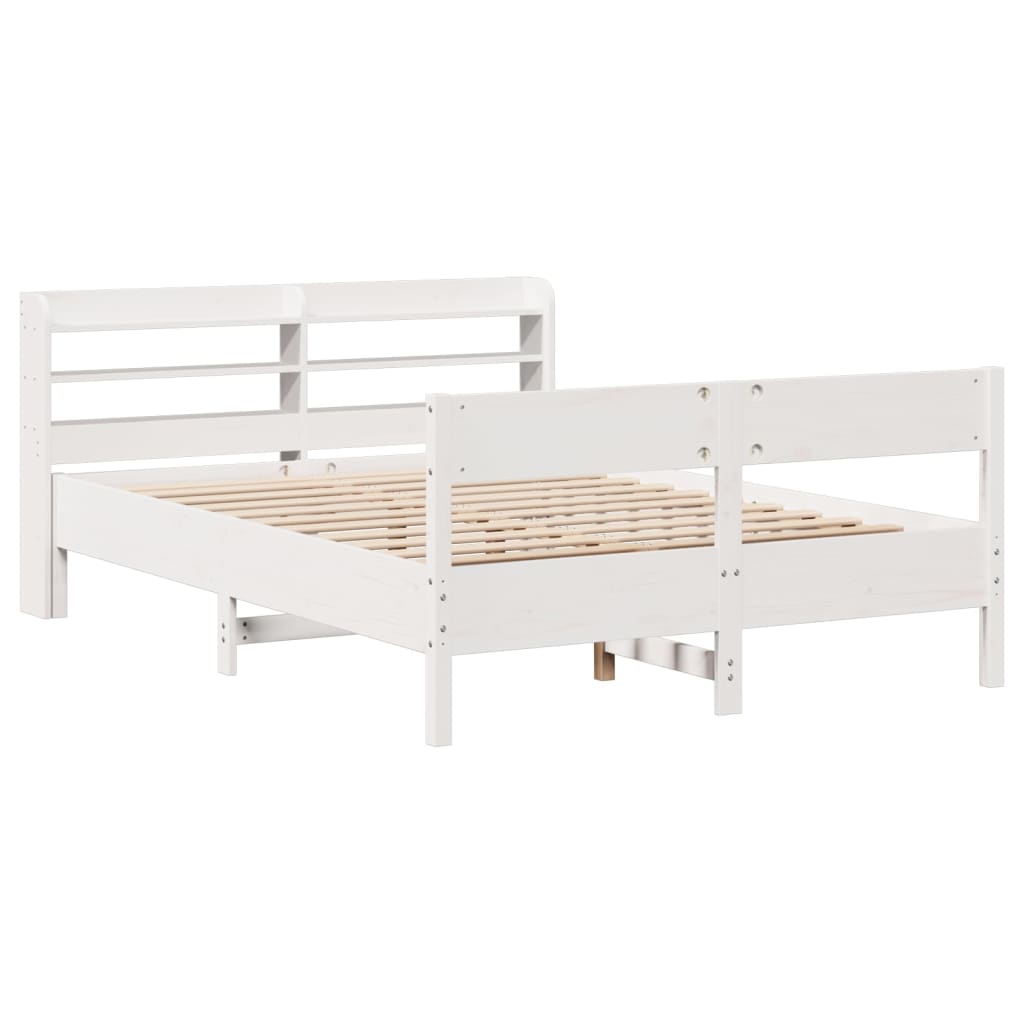 vidaXL Cadre de lit sans matelas blanc 120x200 cm bois de pin massif