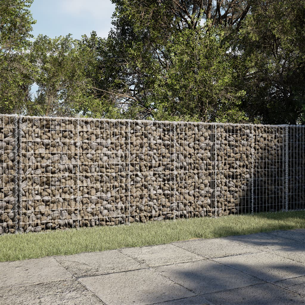 vidaXL Panier gabion avec couvercle 300x100x100 cm fer galvanisé