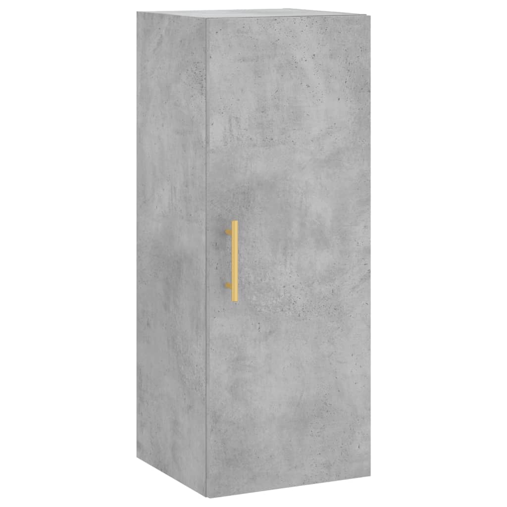 vidaXL Buffet haut Gris béton 34,5x34x180 cm Bois d'ingénierie