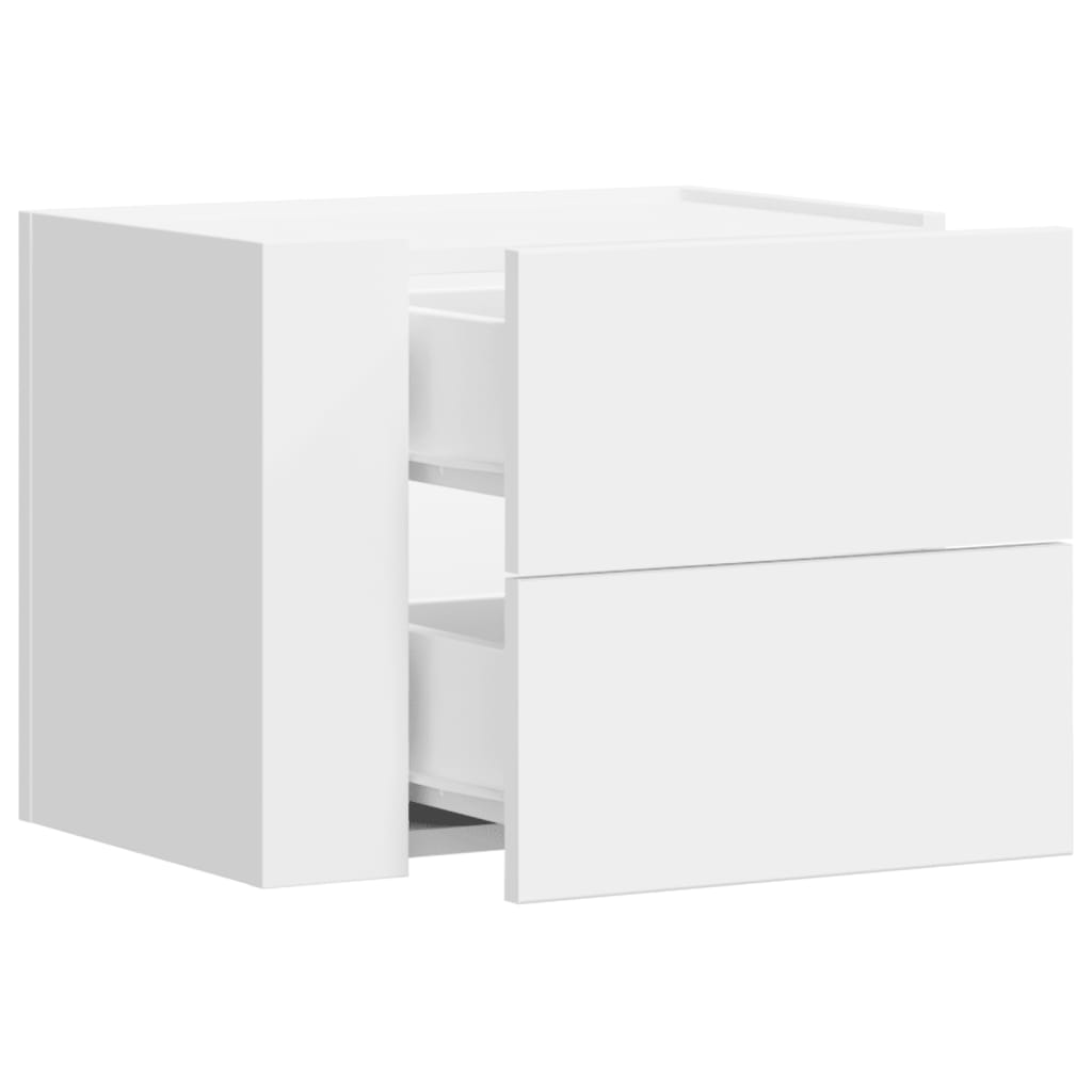 vidaXL Tables de chevet murales 2 pcs blanc 45x30x35 cm