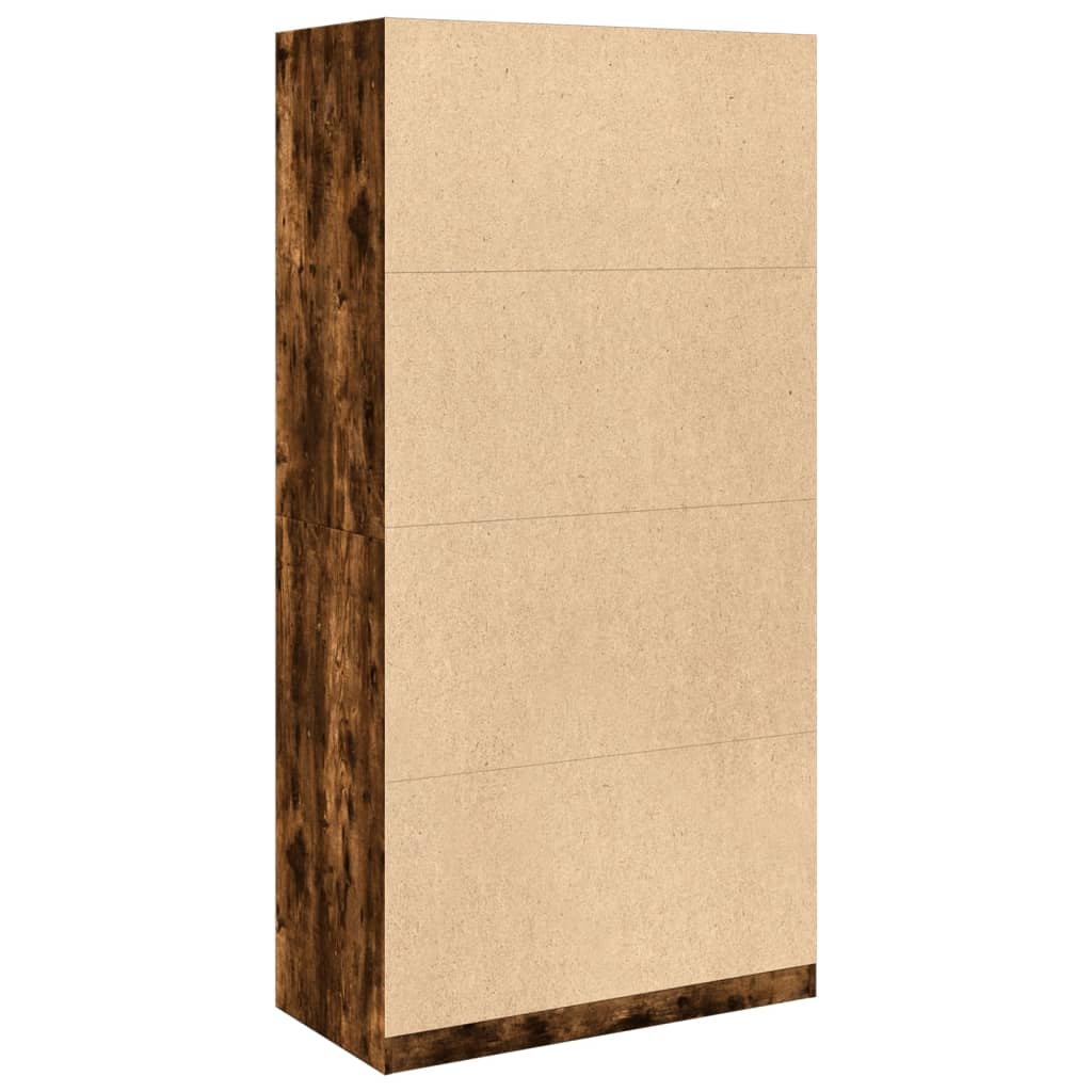 vidaXL Garde-robe chêne fumé 100x50x200 cm bois d'ingénierie