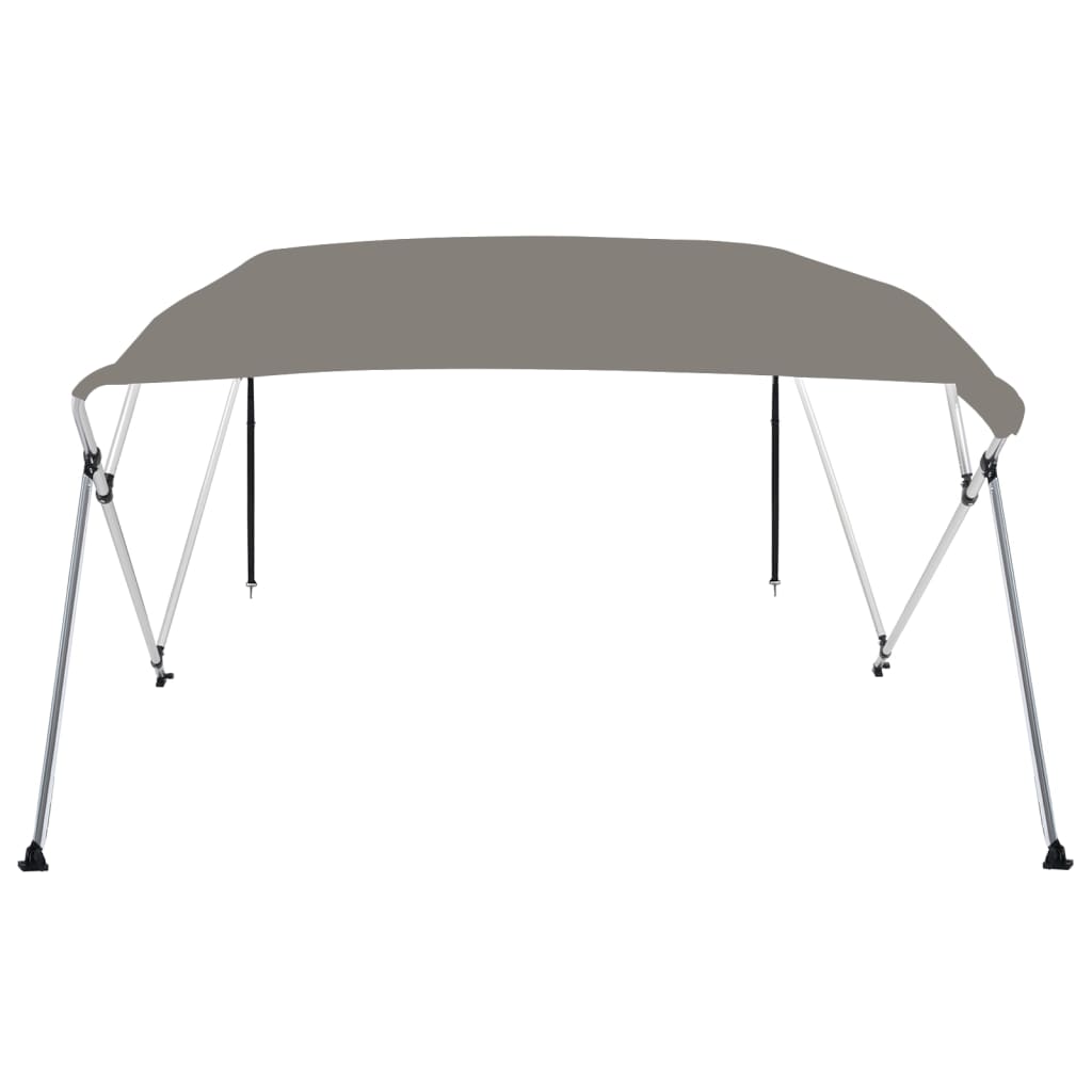 vidaXL Auvent bimini à 4 arceaux gris 243x180x137 cm