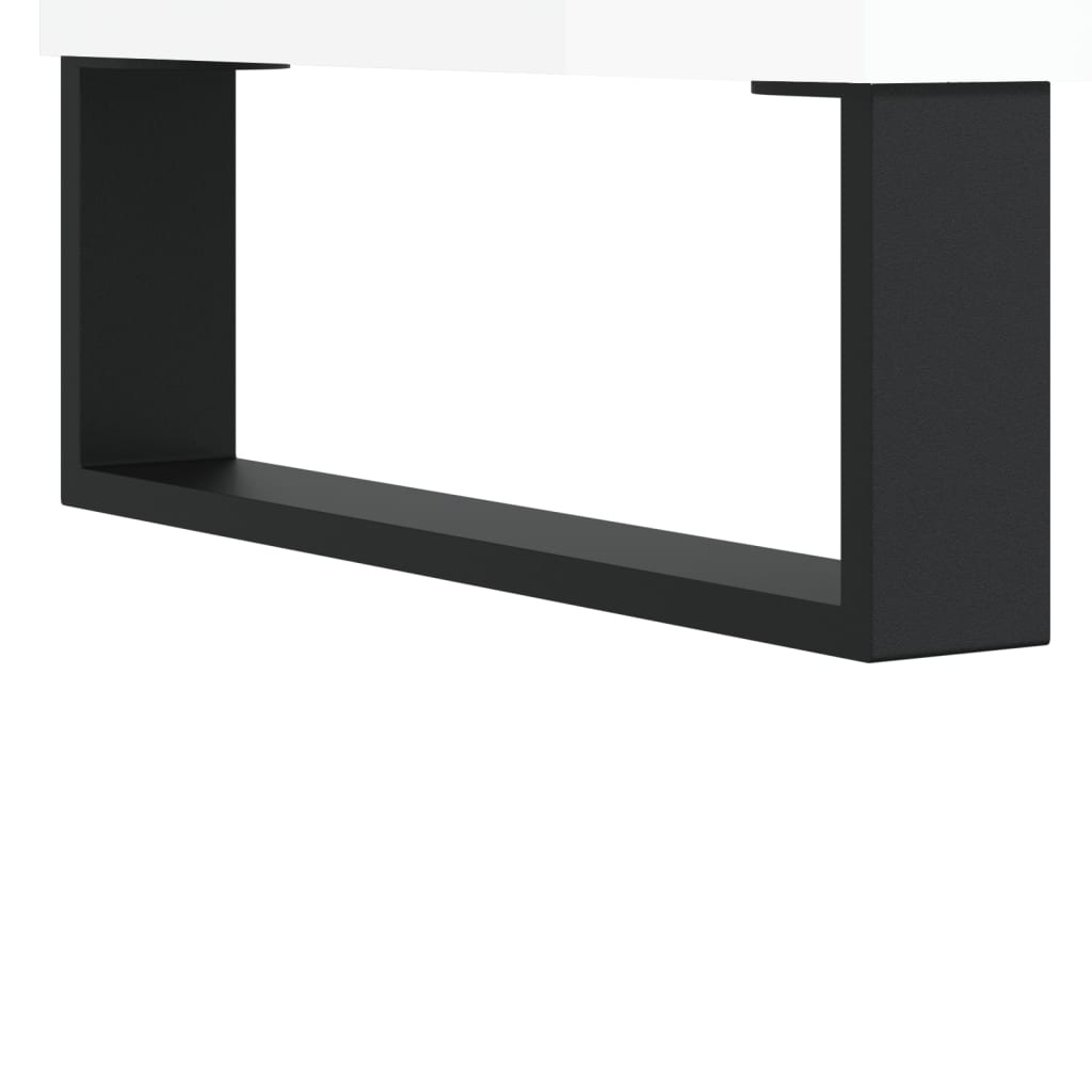 vidaXL Meuble TV Blanc brillant 102x36x50 cm Bois d'ingénierie