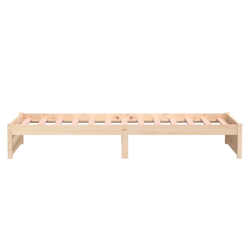 vidaXL Cadre de lit bois massif 90x190 cm simple