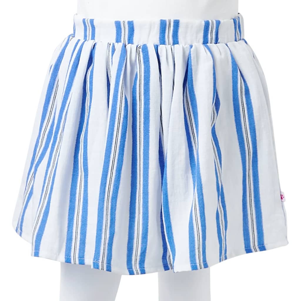 Jupe pour enfants bleu cobalt et blanc 128