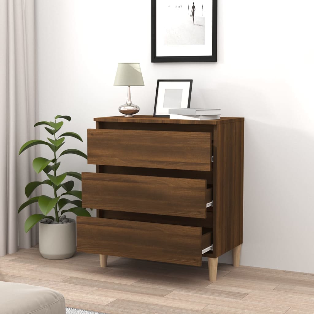 vidaXL Buffet Chêne marron 60x35x69 cm Bois d'ingénierie