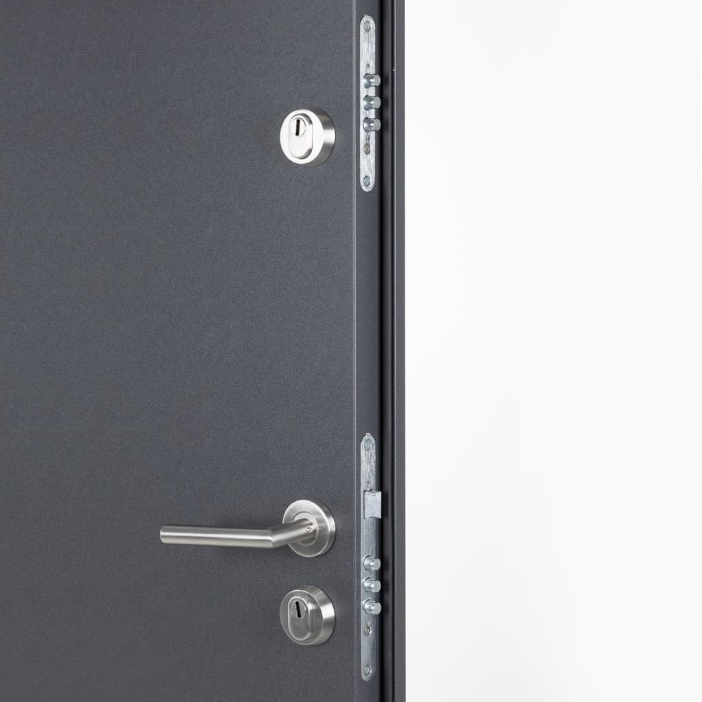 vidaXL Porte d'entrée anthracite 90x200 cm aluminium