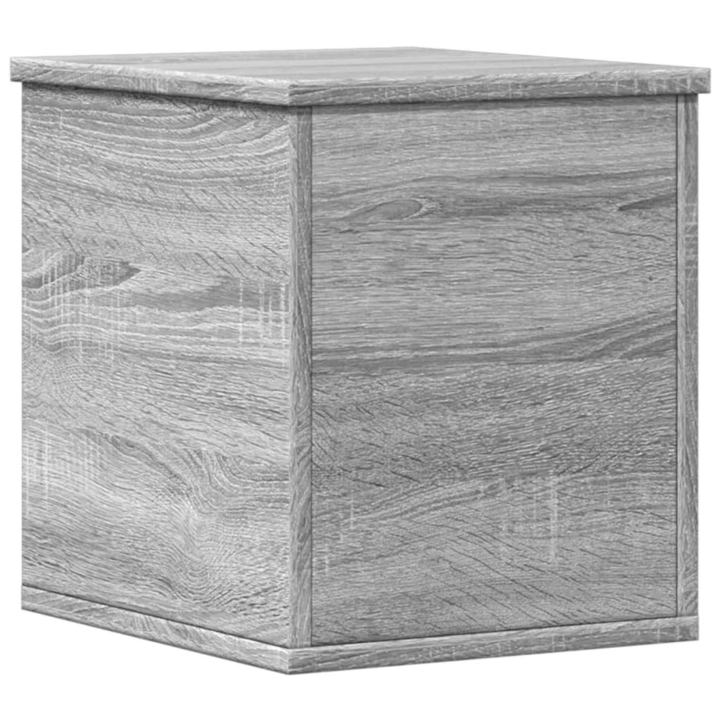 vidaXL Boîte de rangement sonoma gris 30x35x35 cm bois d'ingénierie