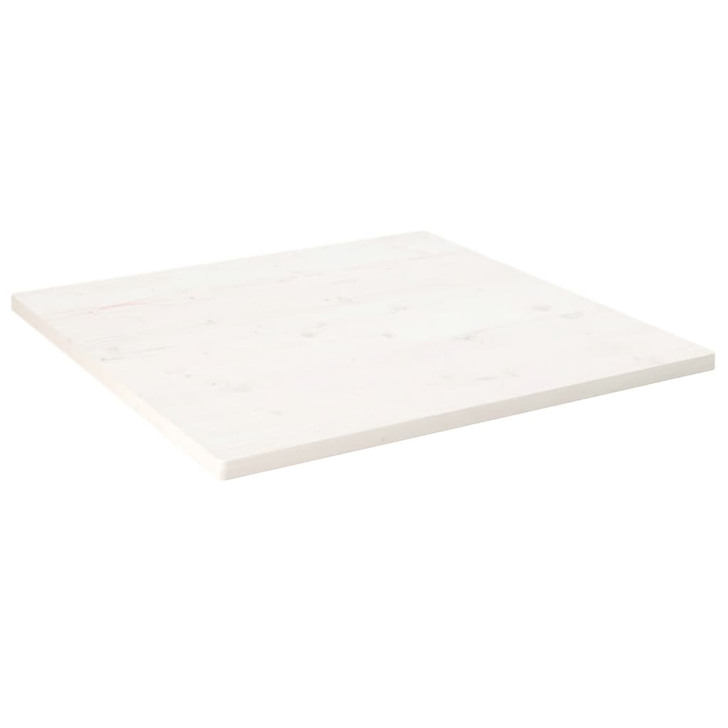 vidaXL Dessus de table blanc 90x90x2,5 cm bois de pin massif