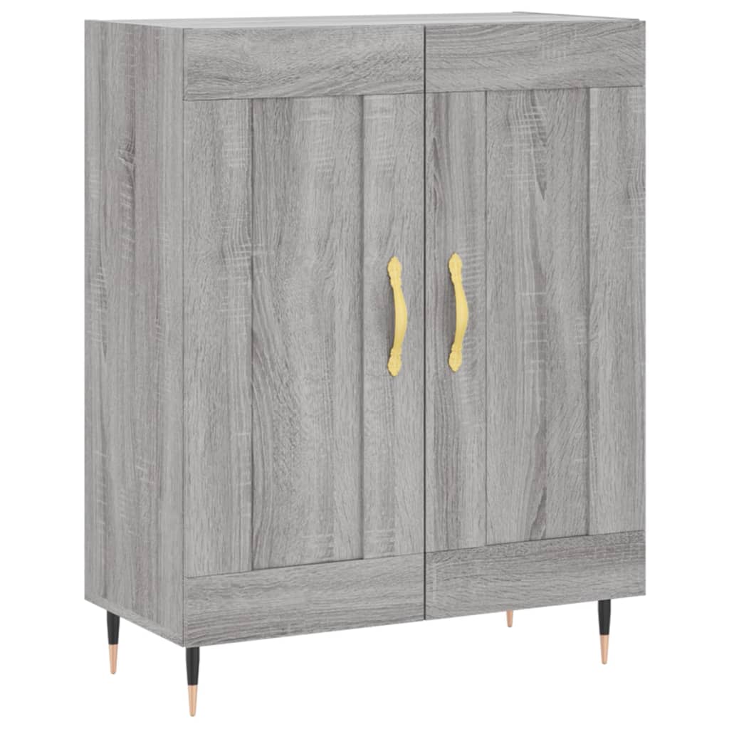 vidaXL Buffet haut Sonoma gris 69,5x34x180 cm Bois d'ingénierie