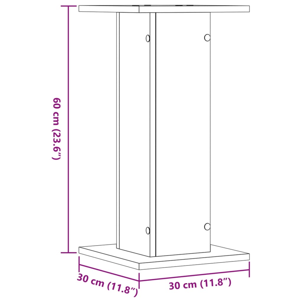 vidaXL Supports pour plantes 2 pcs chêne sonoma bois d'ingénierie