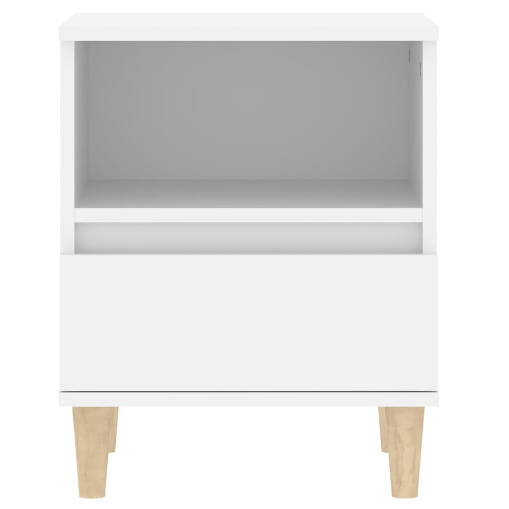 vidaXL Tables de chevet 2 pcs Blanc 40x35x50 cm