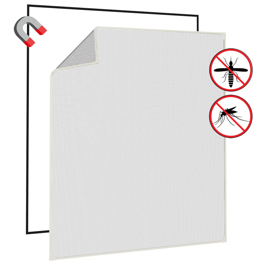 vidaXL Moustiquaire magnétique pour fenêtres blanc 130x150 cm