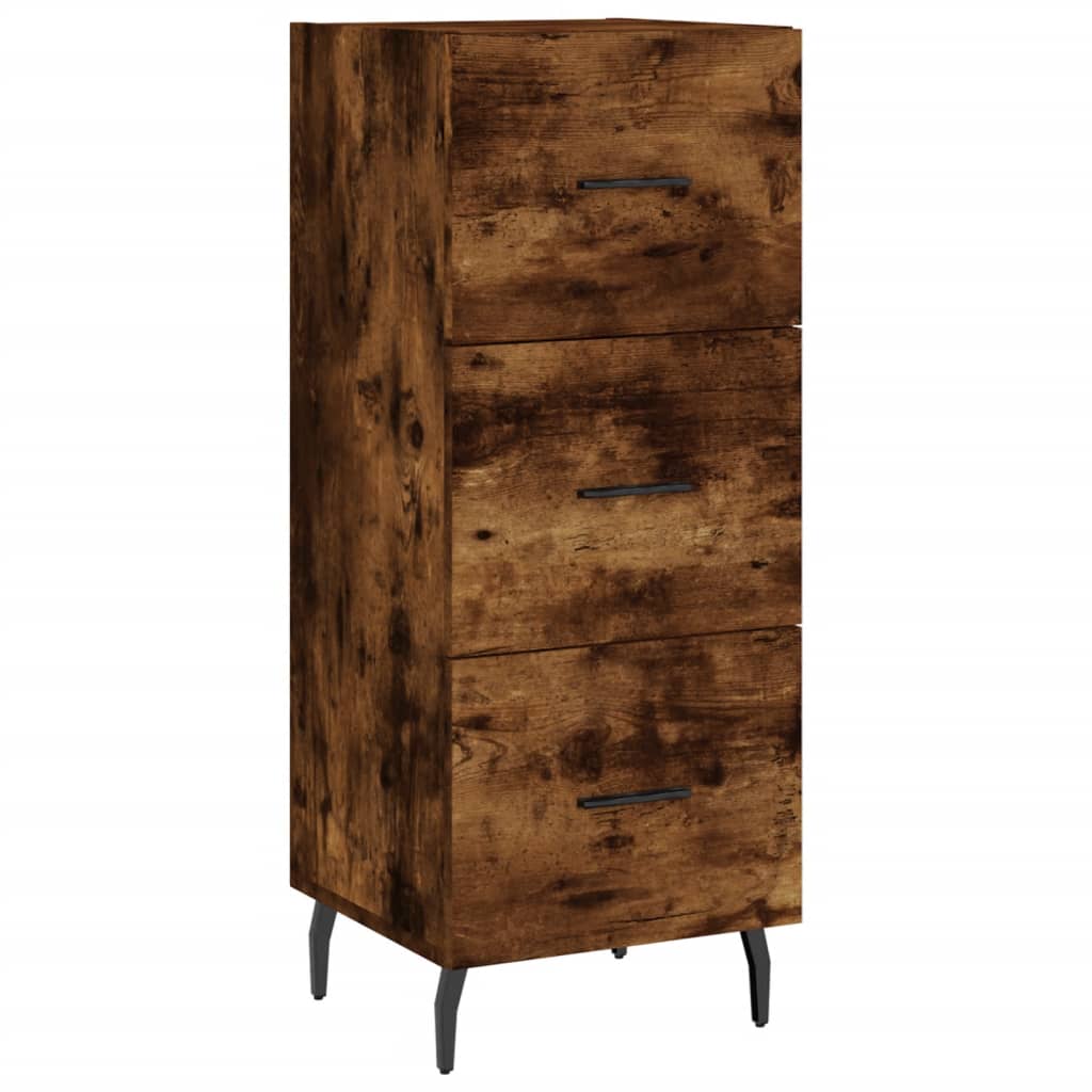 vidaXL Buffet Chêne fumé 34,5x34x90 cm Bois d'ingénierie