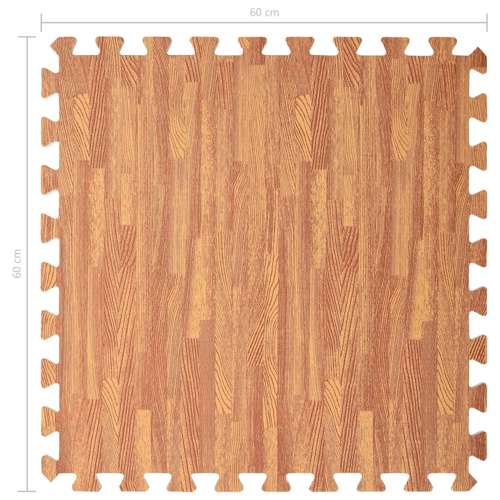 vidaXL Tapis de sol 12 pcs Grain de bois 4,32㎡ Mousse EVA