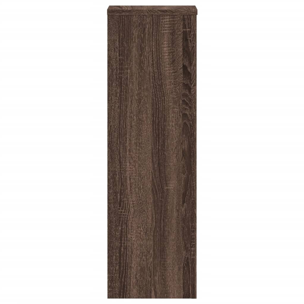 vidaXL Supports pour plantes 2 pcs chêne marron bois d'ingénierie