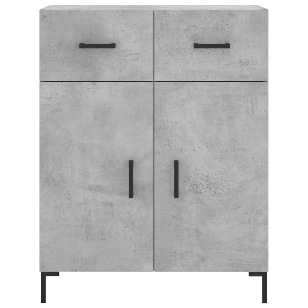 vidaXL Buffet haut Gris béton 69,5x34x180 cm Bois d'ingénierie