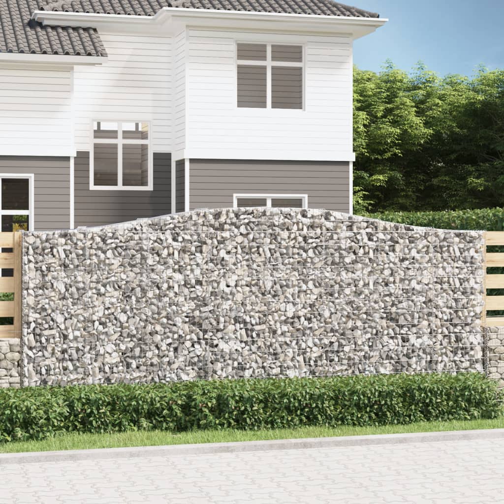 vidaXL Paniers à gabions arqués 6 pcs 400x50x160/180 cm fer galvanisé