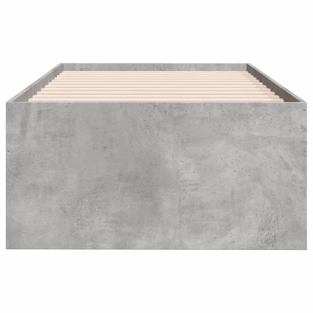 vidaXL Lit de jour avec tiroirs sans matelas gris béton 75x190 cm