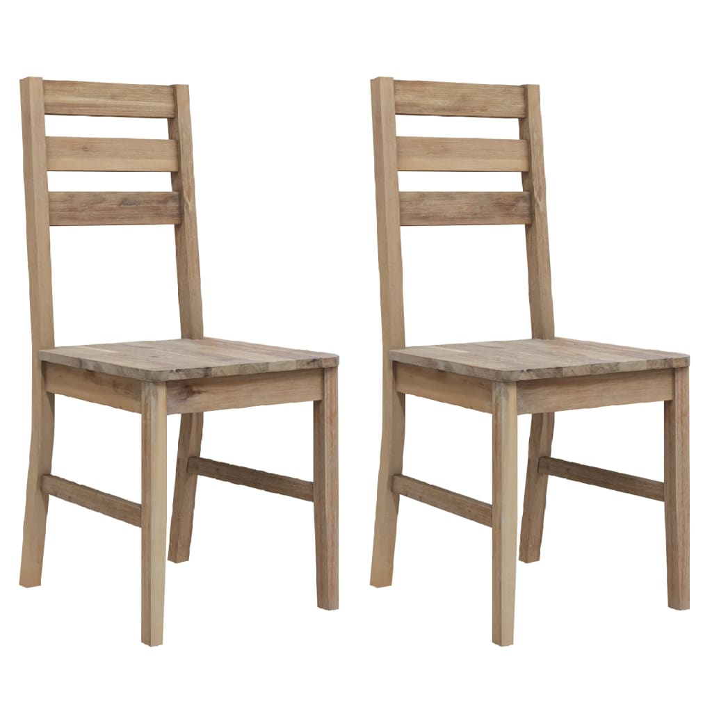 vidaXL Chaises à manger lot de 2 bois d'acacia solide