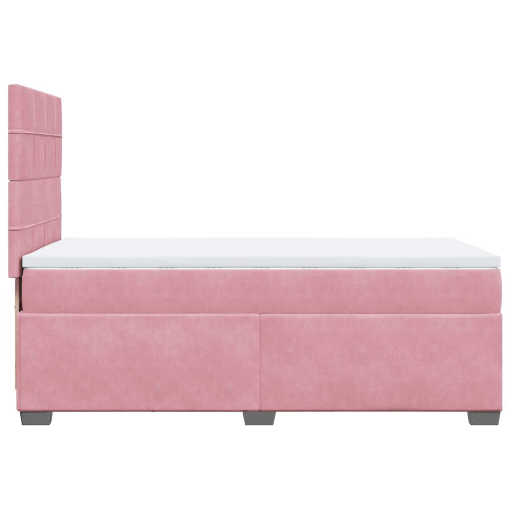 vidaXL Sommier à lattes de lit et matelas Rose 80x200 cm Velours