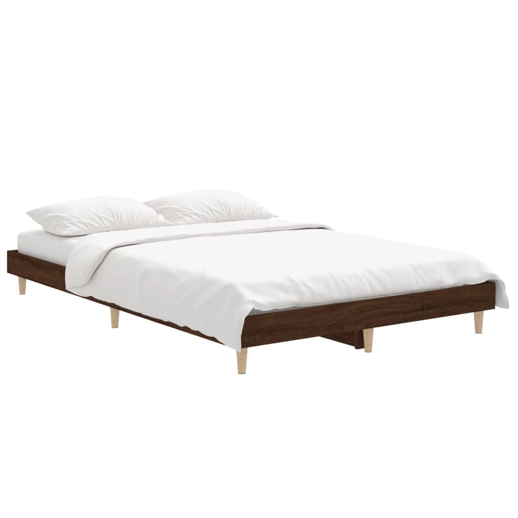 vidaXL Cadre de lit sans matelas chêne marron 120x190 cm