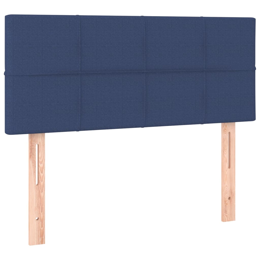 vidaXL Sommier à lattes de lit avec matelas Bleu 120x200 cm Tissu