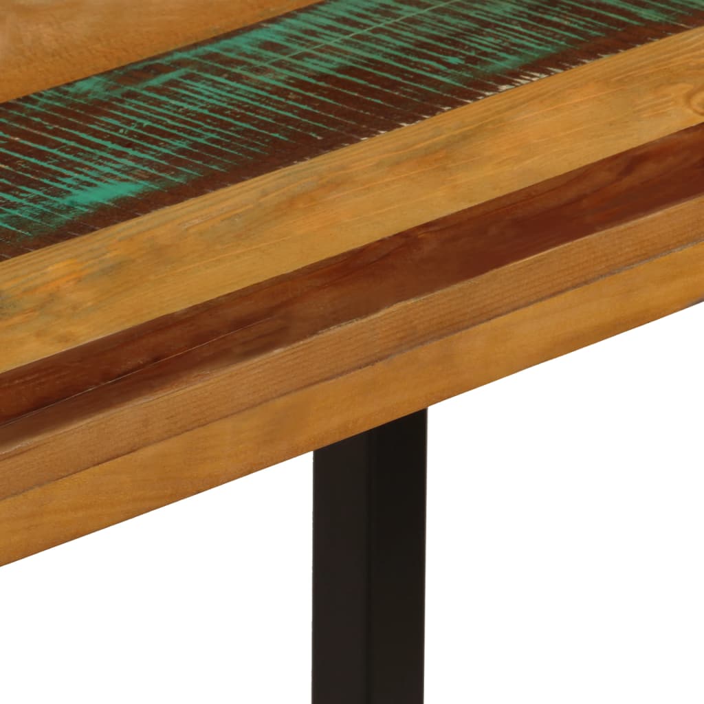 vidaXL Table à manger 115x55x76cm Bois de récupération massif et acier