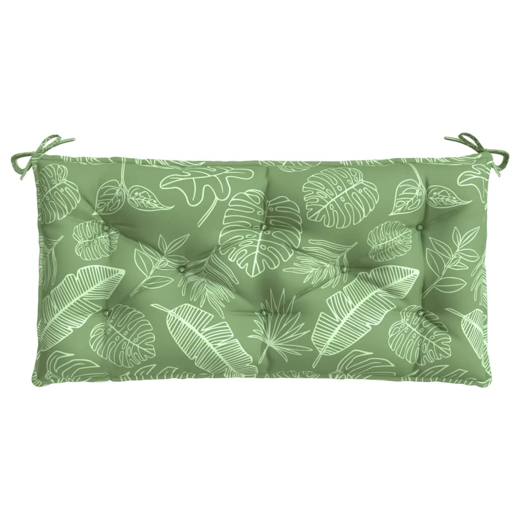 vidaXL Coussins de banc de jardin lot de 2 motif de feuilles