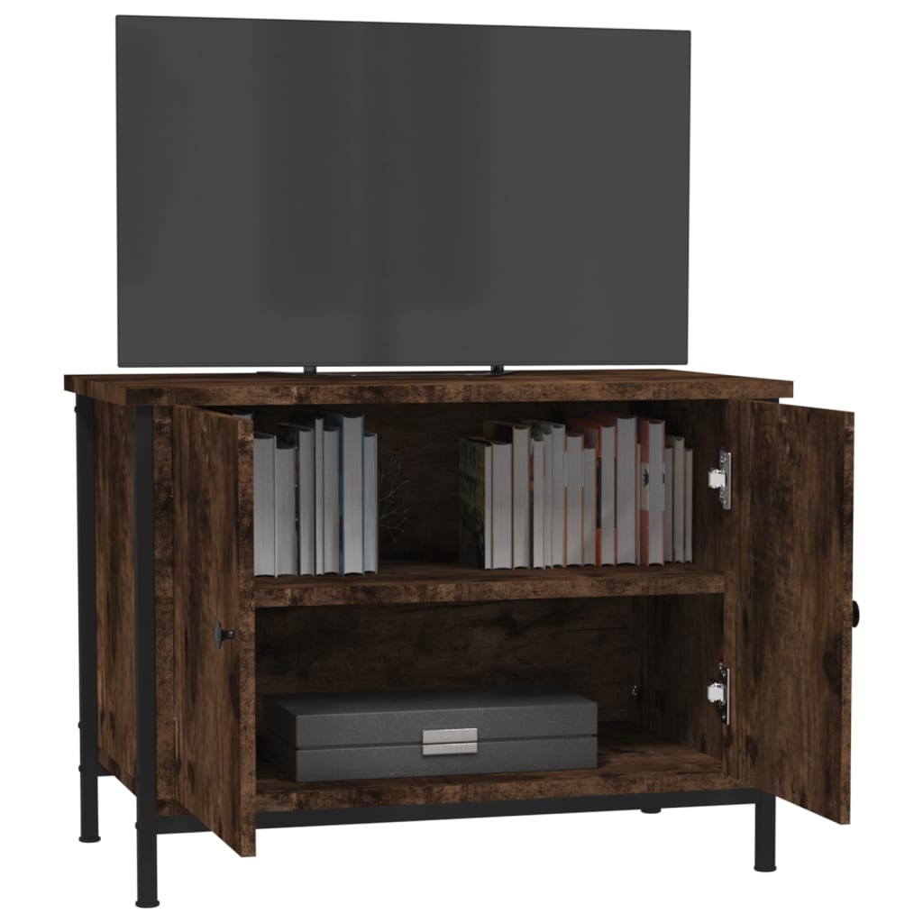 vidaXL Meuble TV avec portes chêne sonoma 60x35x45cm bois d'ingénierie