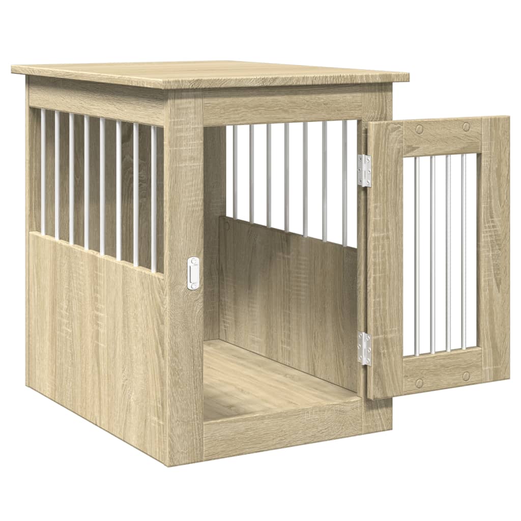 vidaXL Meuble de cage pour chiens chêne sonoma 45x62x59 cm