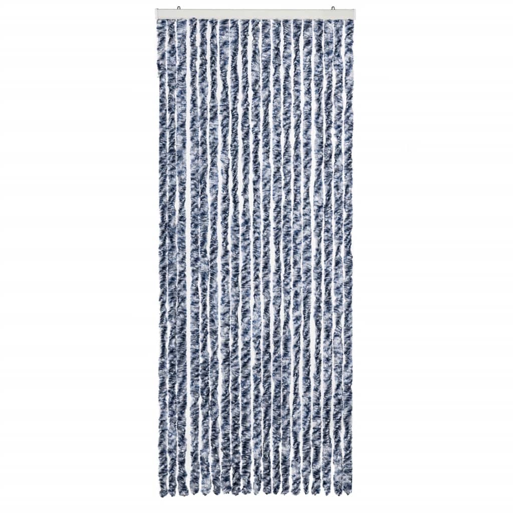 vidaXL Moustiquaire Bleu et blanc 56x200 cm Chenille