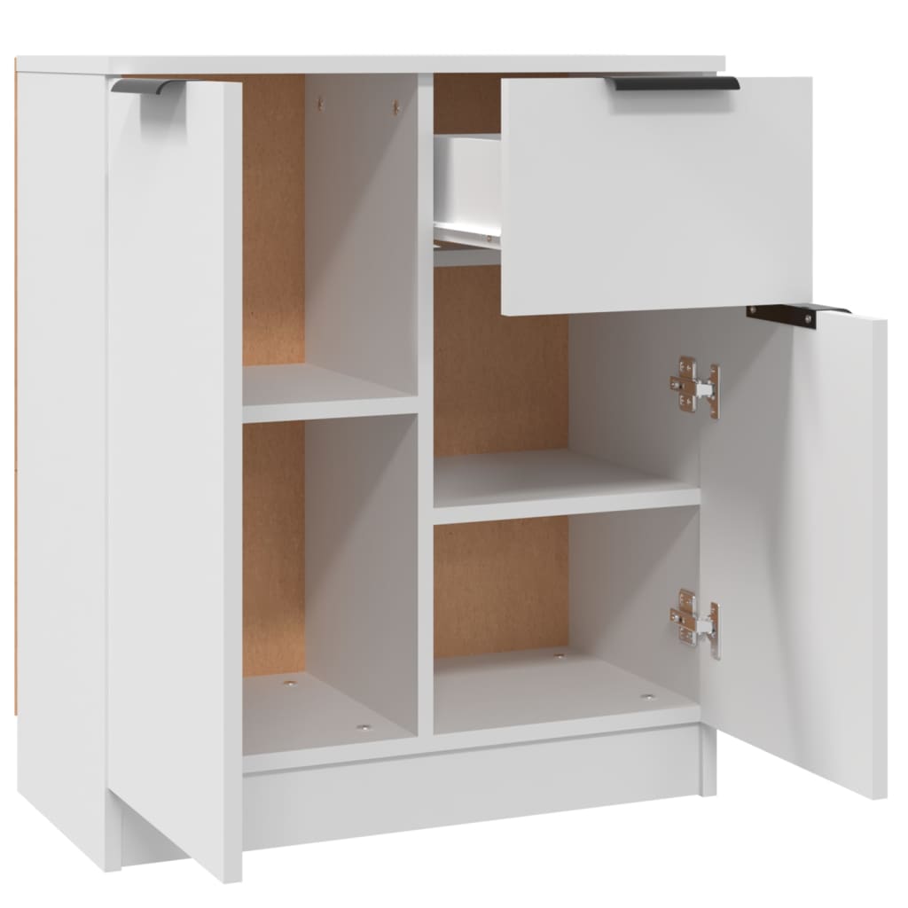 vidaXL Buffets 2 pcs blanc 60x30x70 cm Bois d'ingénierie