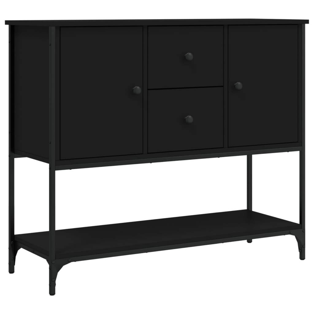 vidaXL Buffet noir 100x36x85 cm bois d'ingénierie