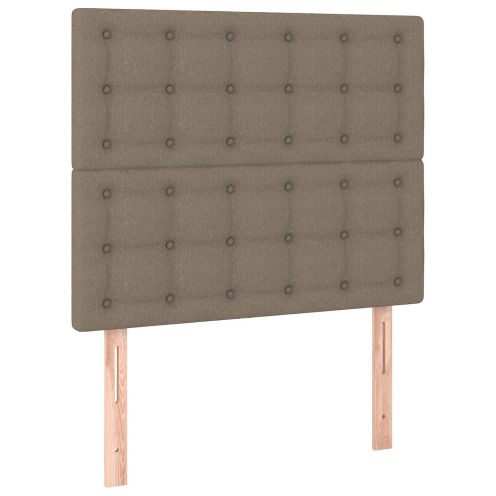 vidaXL Tête de lit à LED Taupe 100x5x118/128 cm Tissu