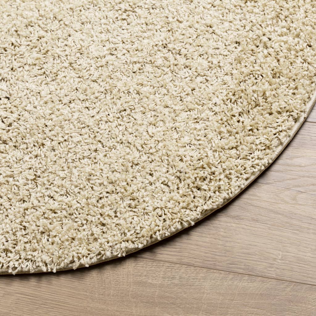 vidaXL Tapis shaggy PAMPLONA poils longs moderne doré Ø 80 cm