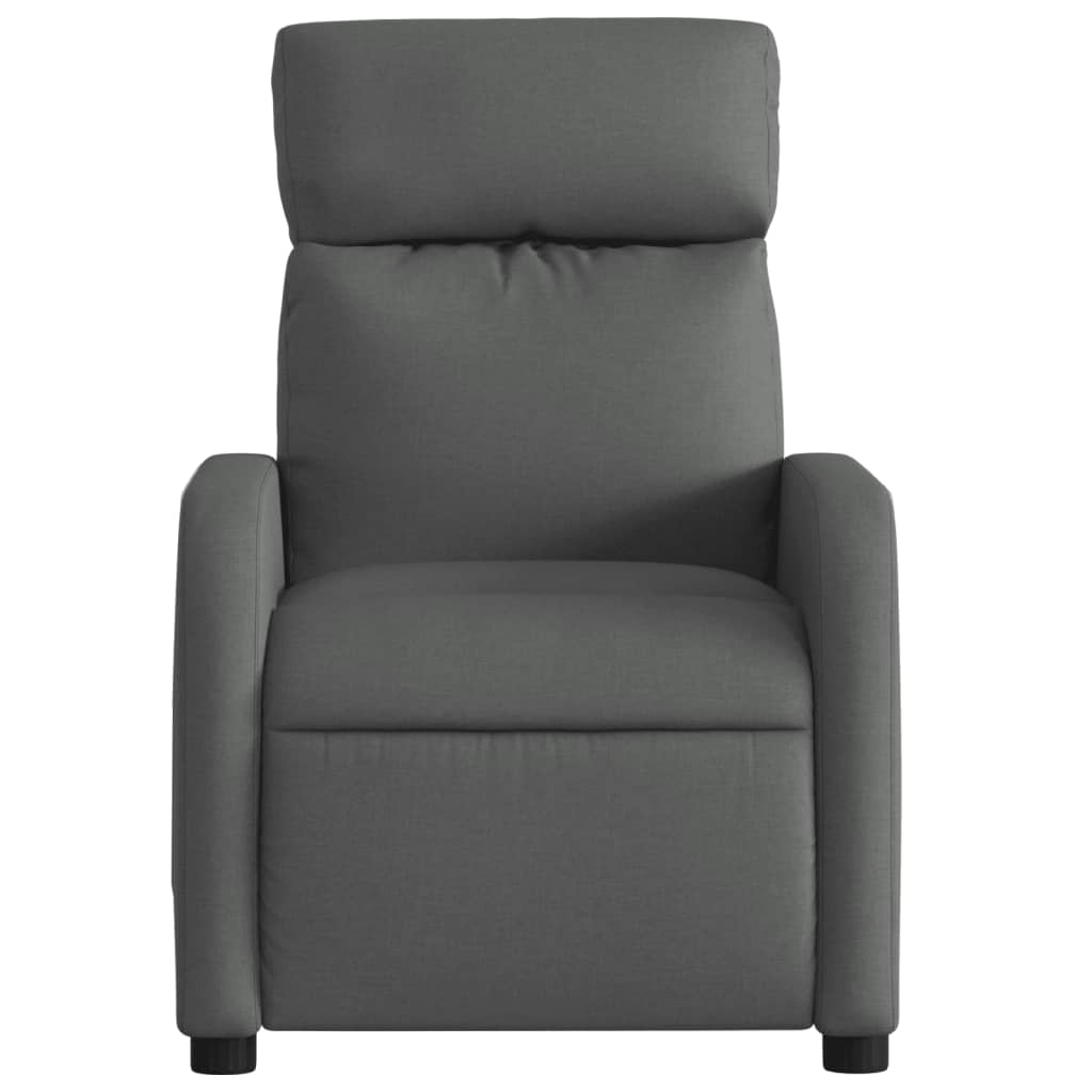 vidaXL Fauteuil de massage inclinable Gris foncé Tissu