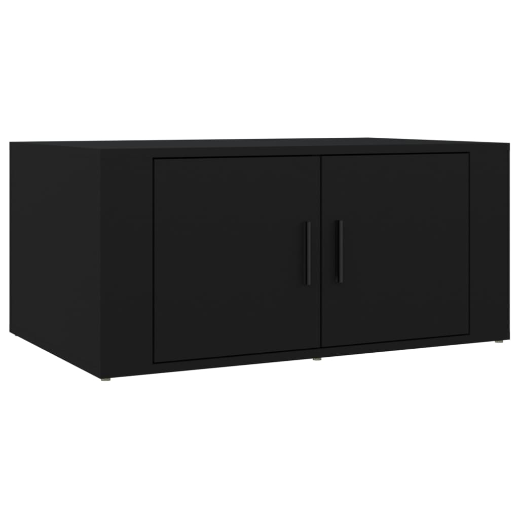 vidaXL Table basse Noir 80x50x36 cm Bois d'ingénierie