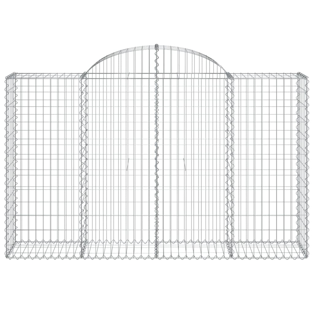 vidaXL Paniers à gabions arqués 6 pcs 200x50x120/140 cm Fer galvanisé