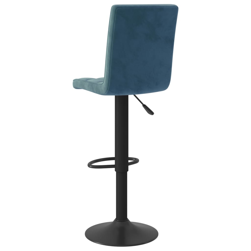 vidaXL Tabourets de bar lot de 2 bleu velours