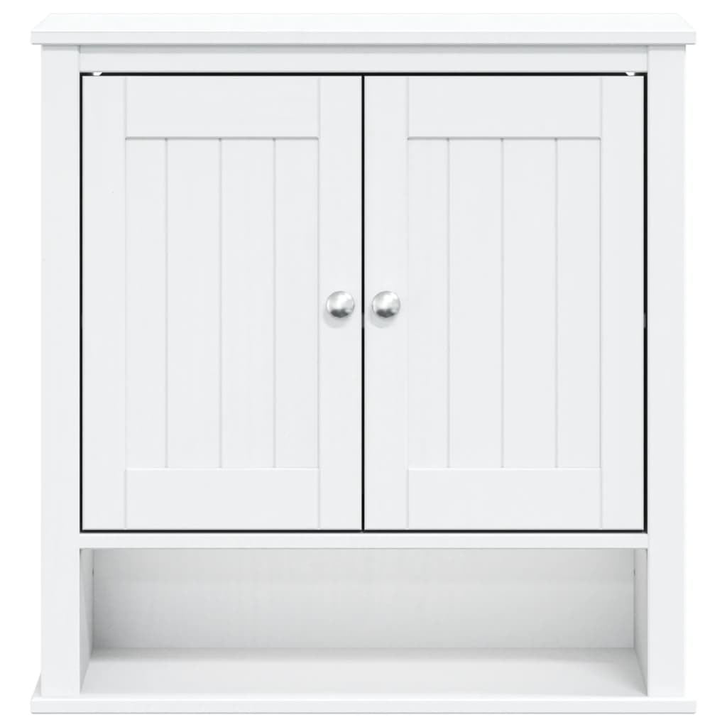 vidaXL Armoire murale de salle de bain BERG blanc bois massif