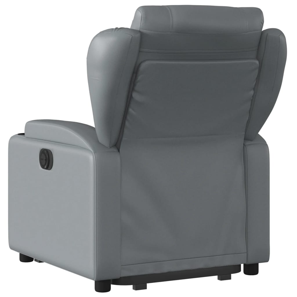 vidaXL Fauteuil inclinable Gris Similicuir