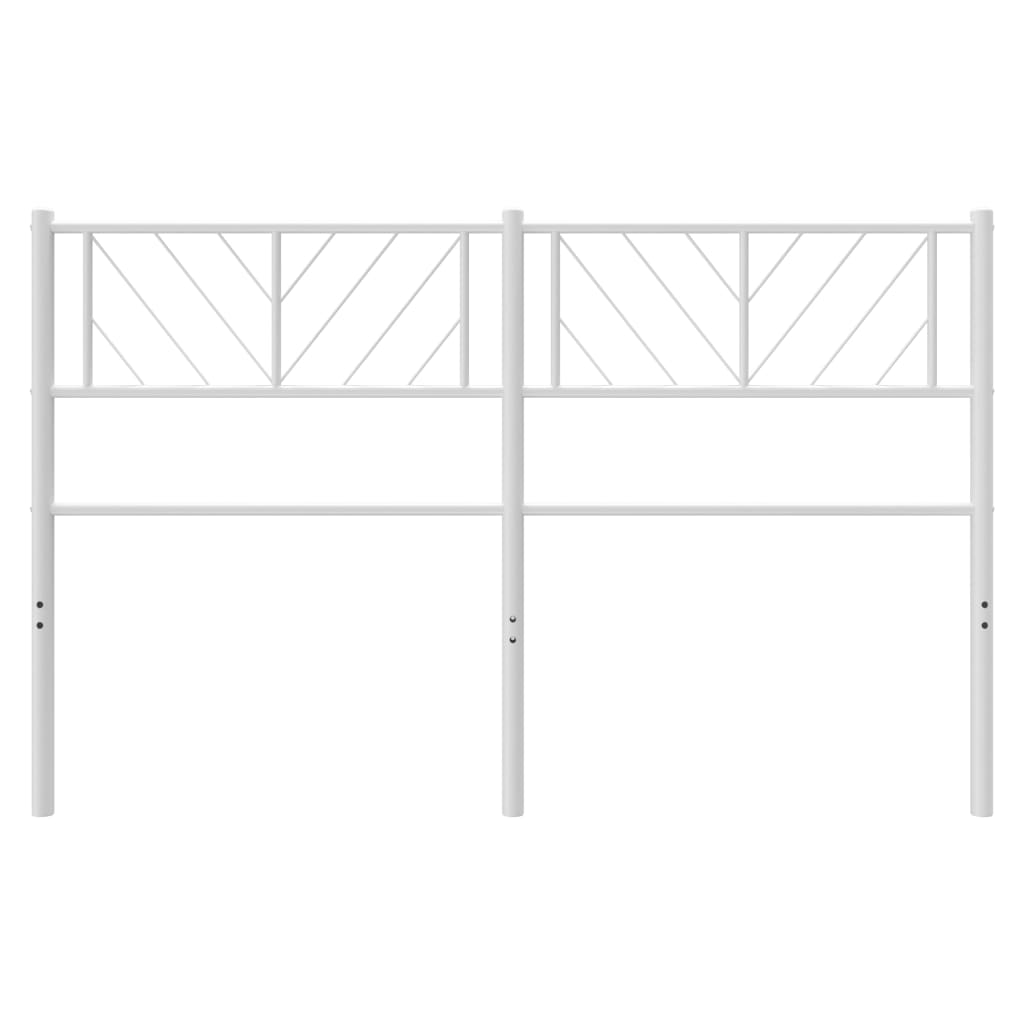 vidaXL Tête de lit métal blanc 150 cm