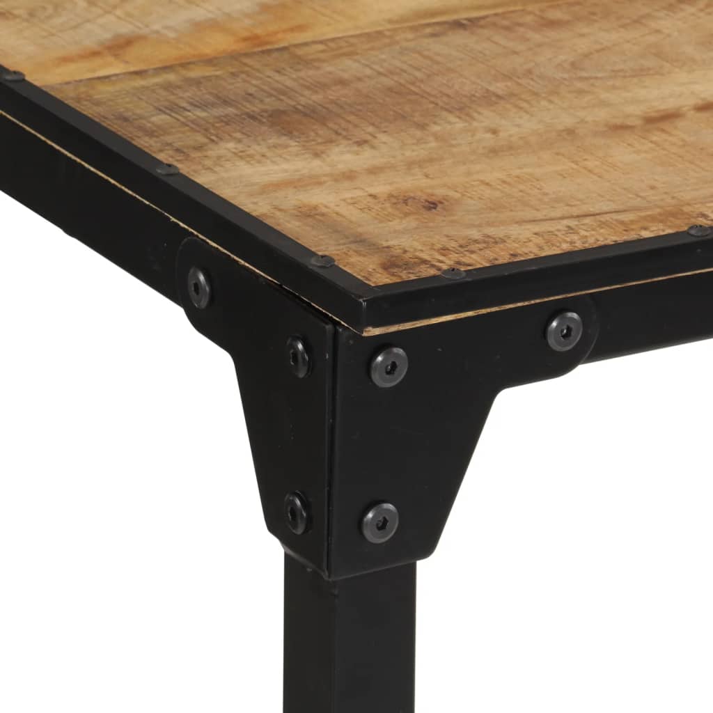 vidaXL Table de bar 110x55x107 cm bois de manguier massif brut