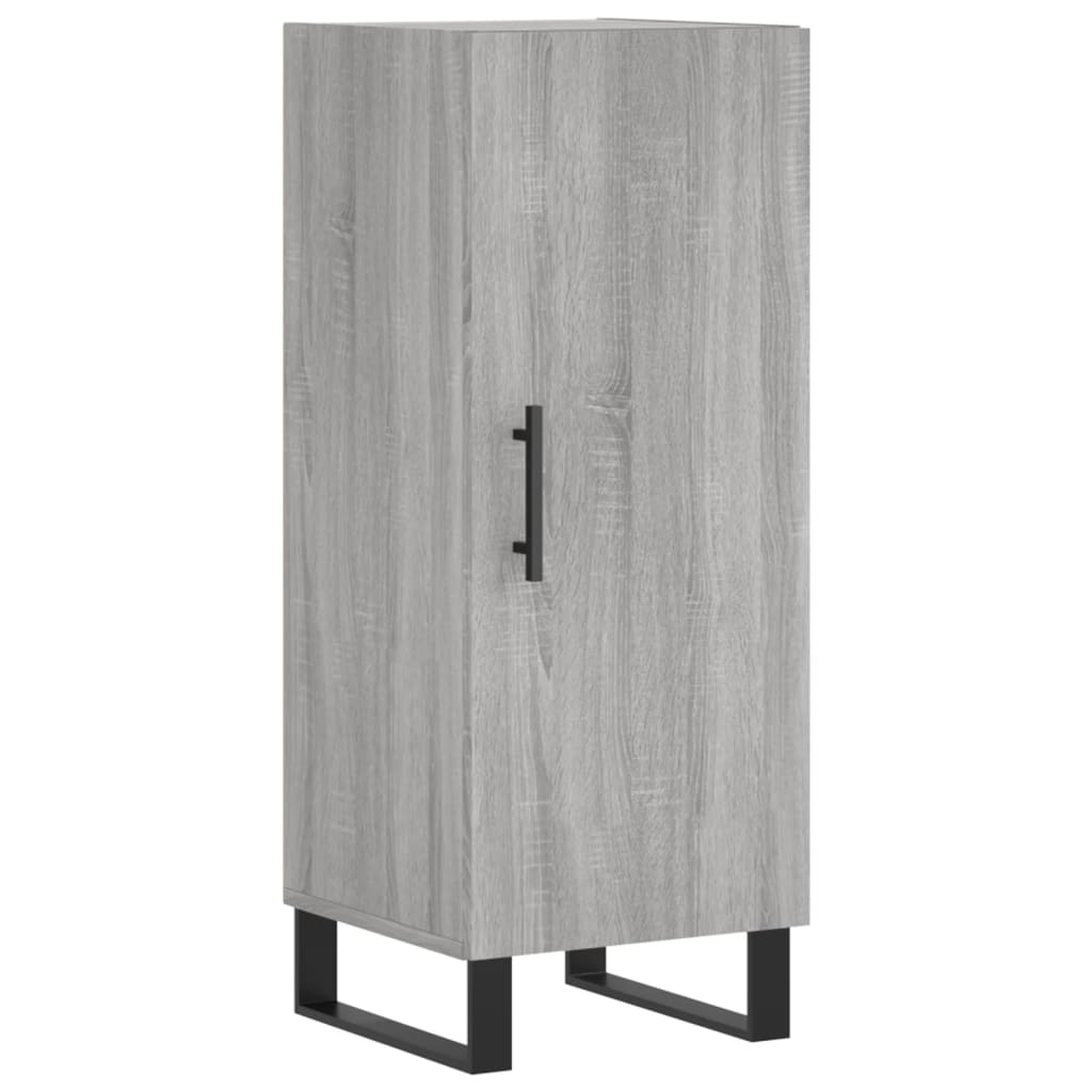 vidaXL Buffet haut Sonoma gris 34,5x34x180 cm Bois d'ingénierie