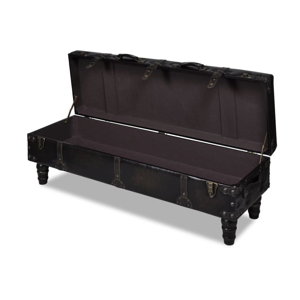 vidaXL Banc long de rangement marron