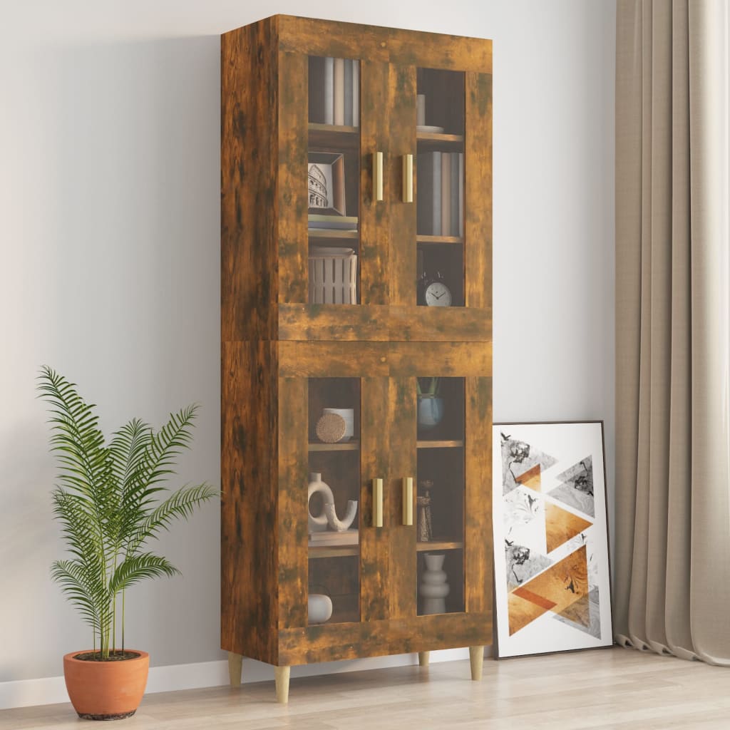 vidaXL Armoire murale suspendue Chêne fumé 69,5x34x90 cm