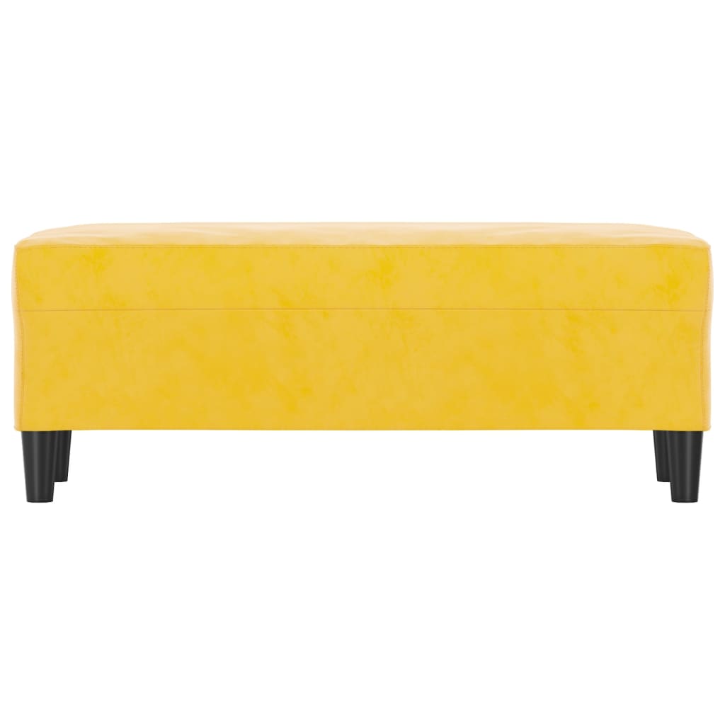 vidaXL Banc Jaune 100x35x41 cm Velours